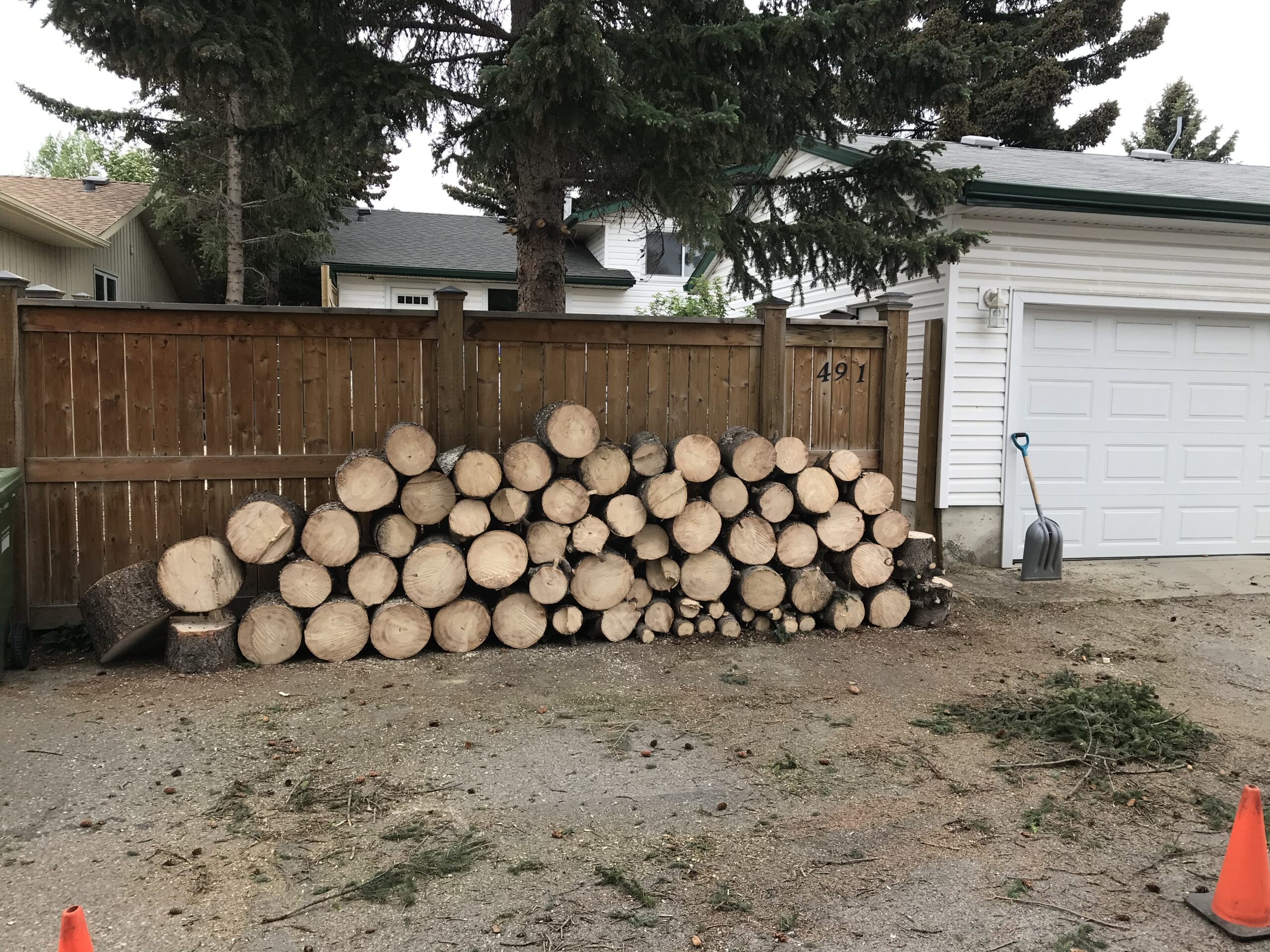 Split firewood ready for delivery